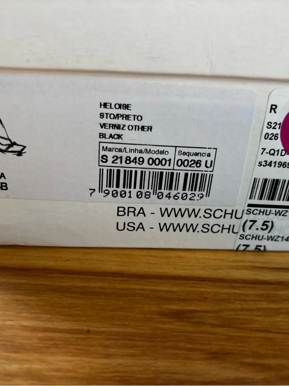 SCHUTZ Heloise Black Patent Minimal Strappy Sandal Square Toe Heel 7.5 NIB - Picture 7 of 7